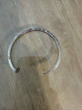 Giles & Brother Le Beau Railroad Silver Pavé Cuff